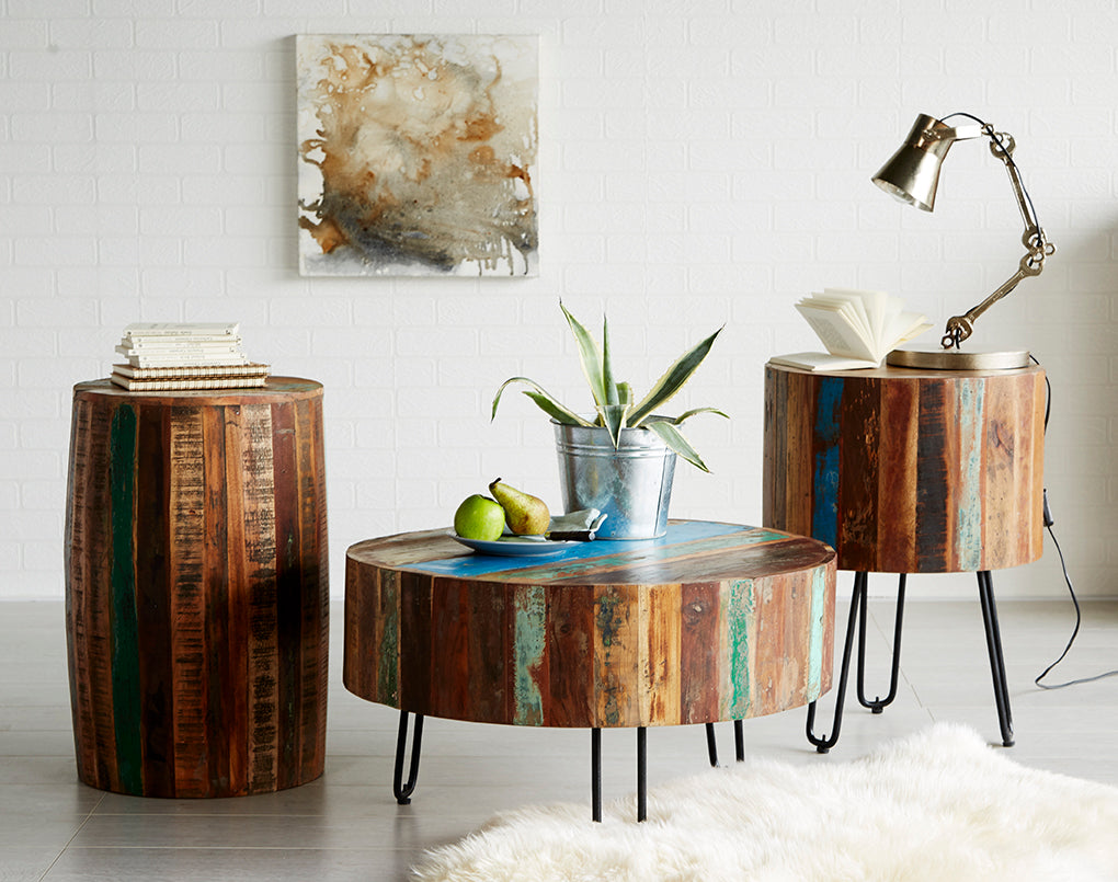 Coastal Drum Coffee Table CS23 - Havenheim Furniture