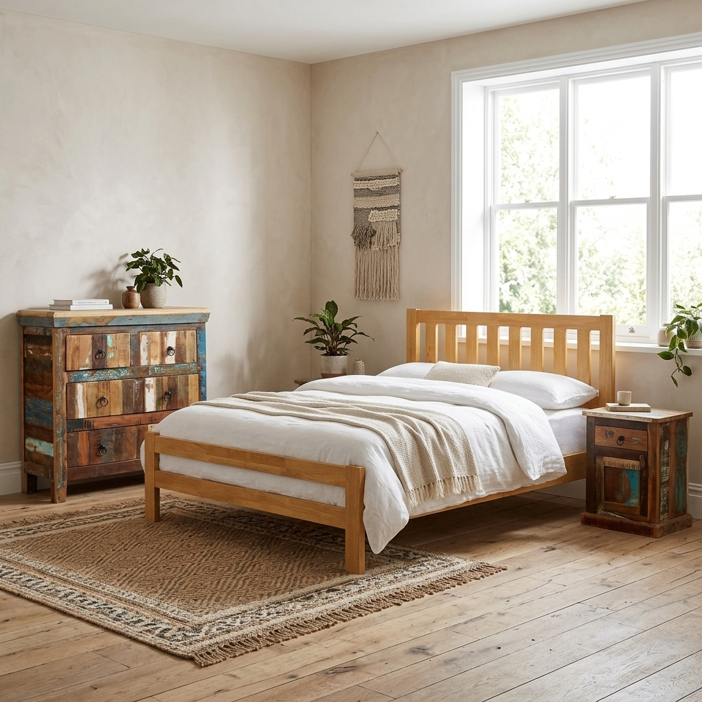 Coastal 4 Drawer Chest Reclaimed Solid Wood CS20 - Havenheim Furniture
