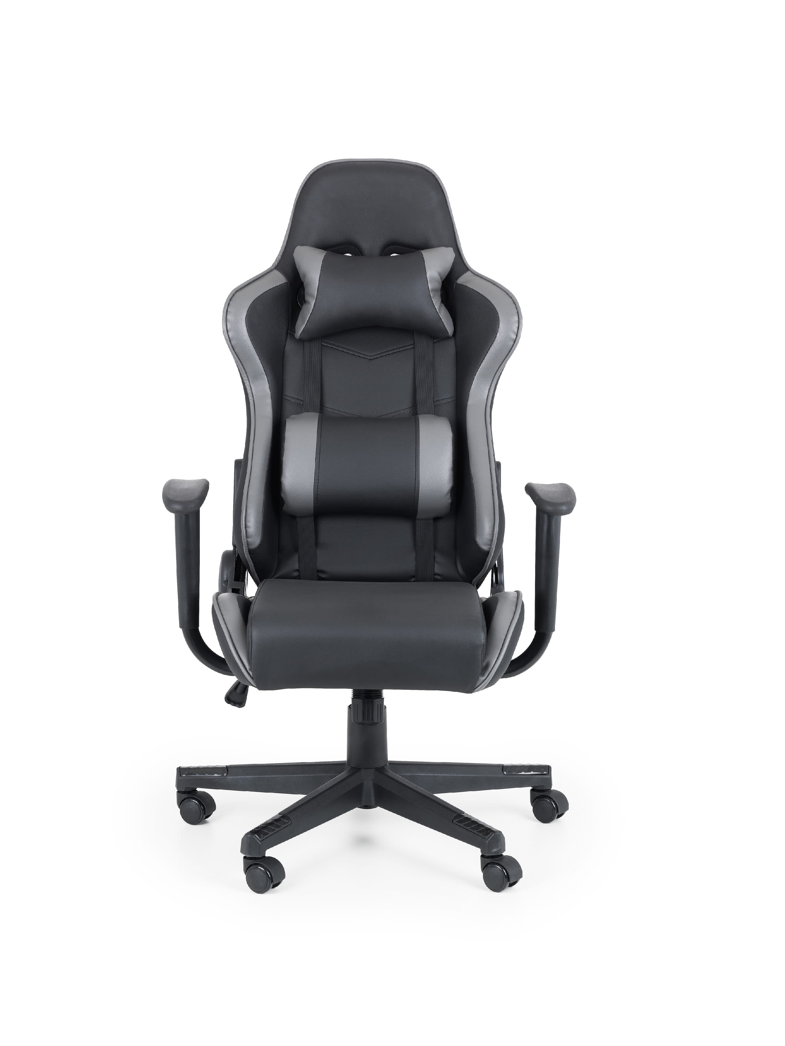 Comet Gaming Chair Black and Grey Faux Leather COM201