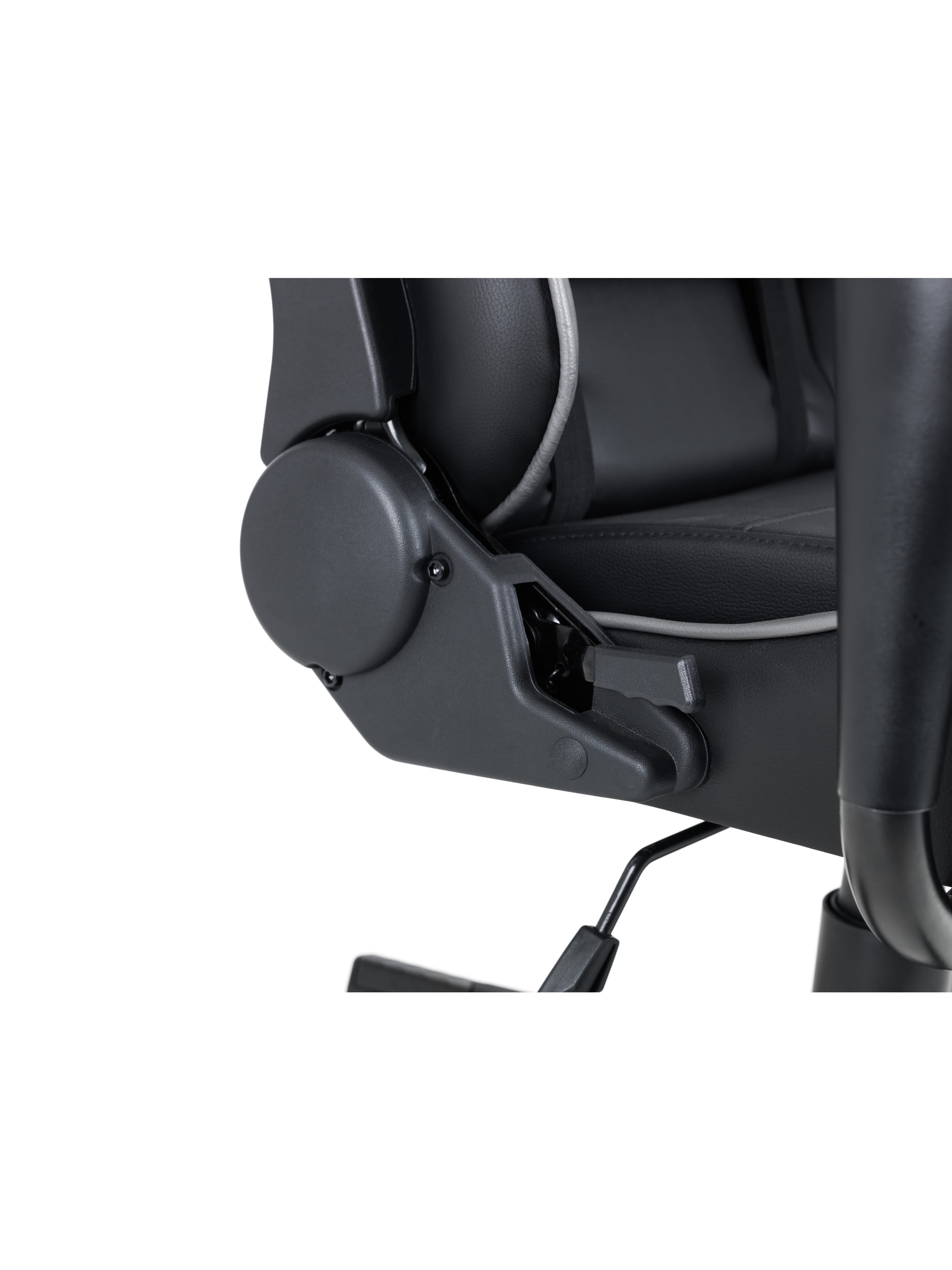 Comet Gaming Chair Black and Grey Faux Leather COM201