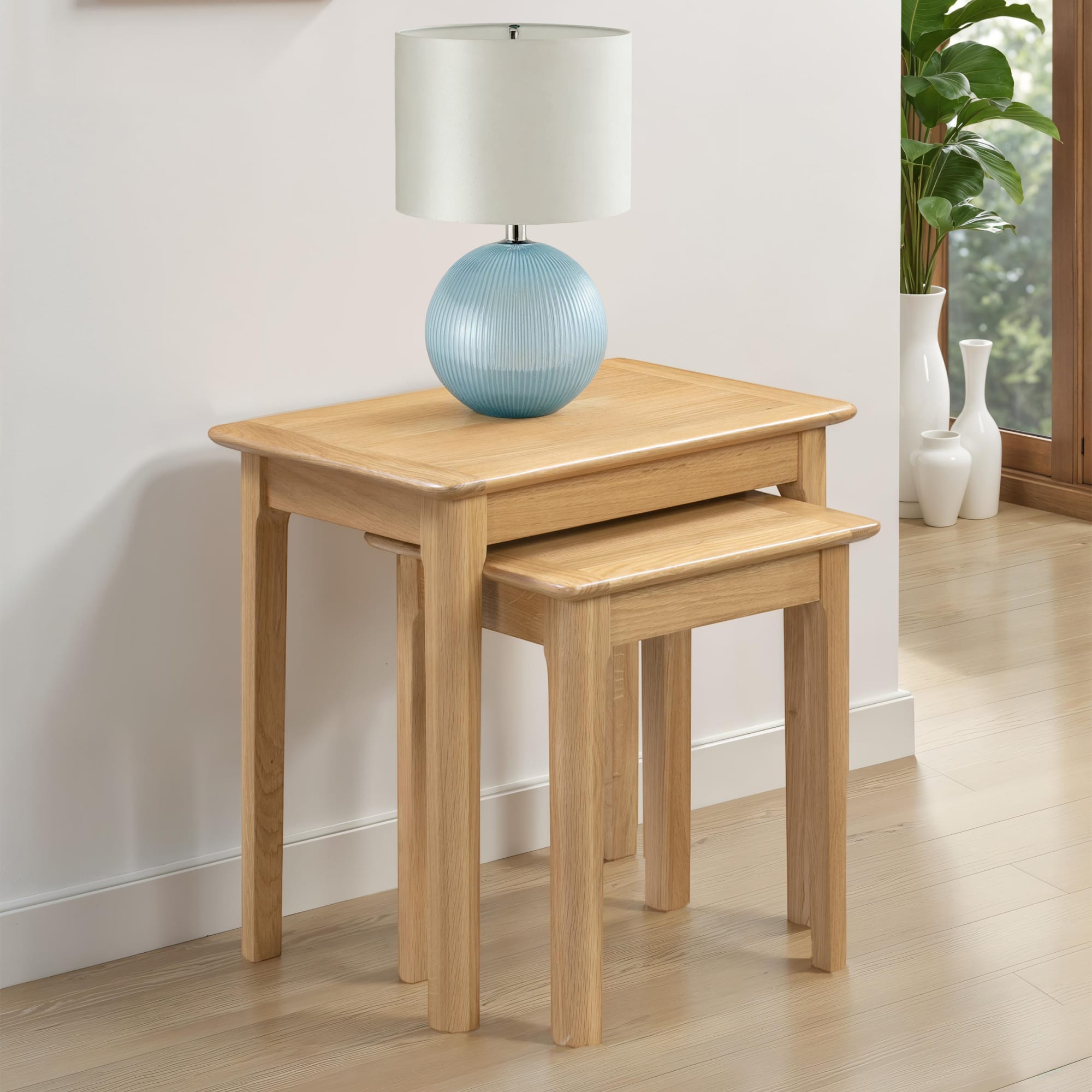 Cotswold Nest Of 2 Tables Solid Oak & Oak Veneers COT110 - Havenheim Furniture
