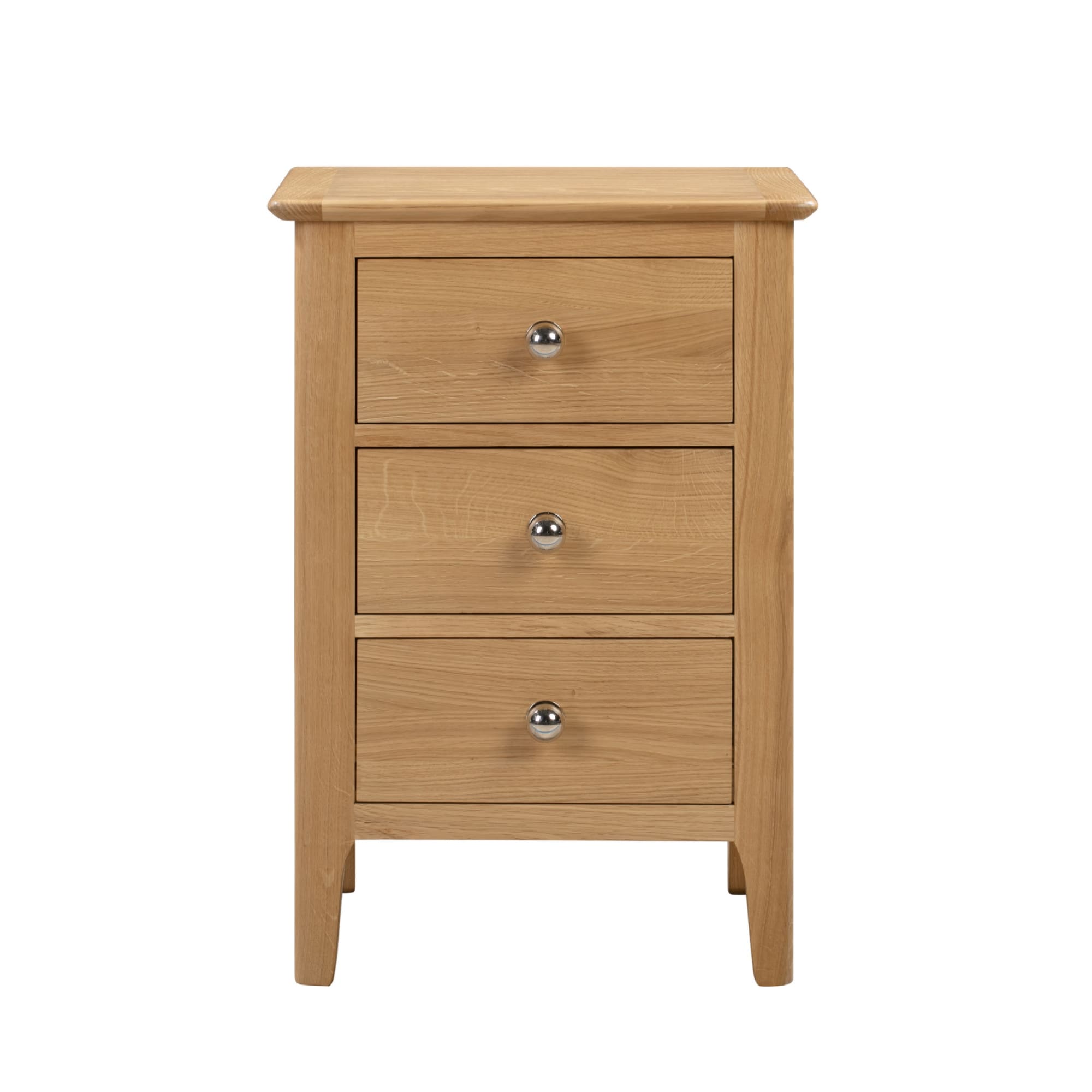Cotswold 3 Drawer Bedside Solid Oak & Oak Veneers COT101 - Havenheim Furniture
