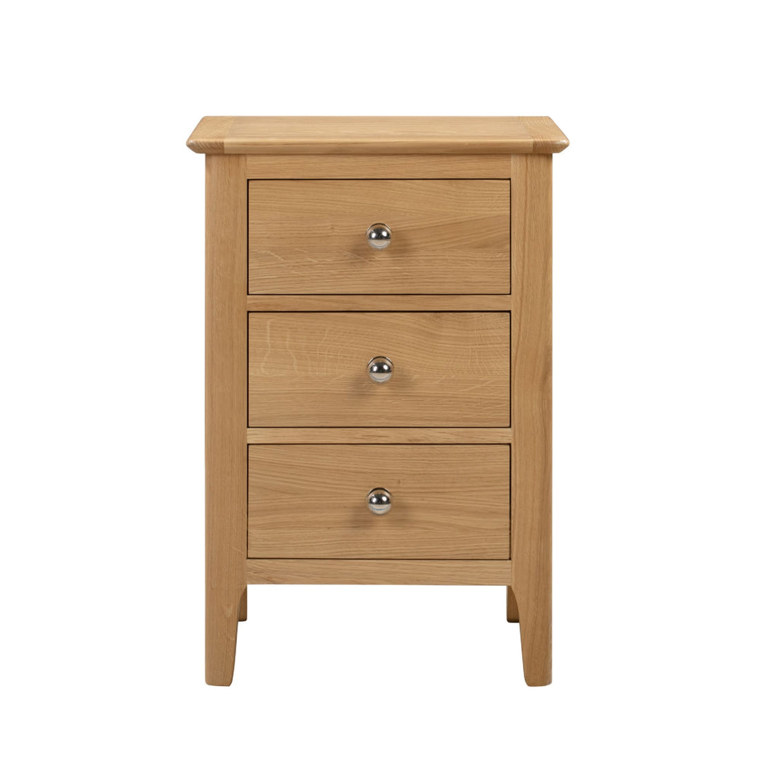 Cotswold 3 Drawer Bedside Solid Oak & Oak Veneers COT101 - Havenheim Furniture