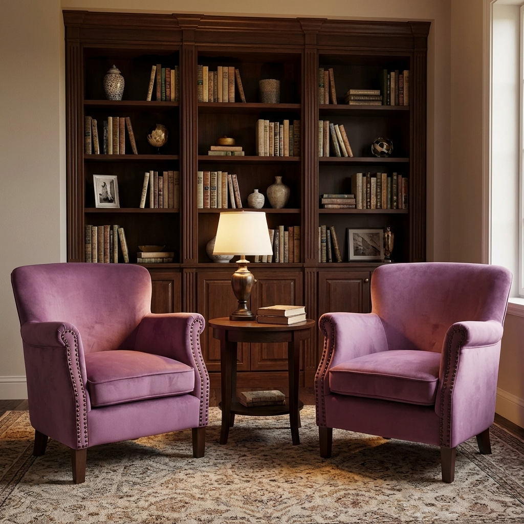 Cromarty Armchair Plum Velvet VLA13