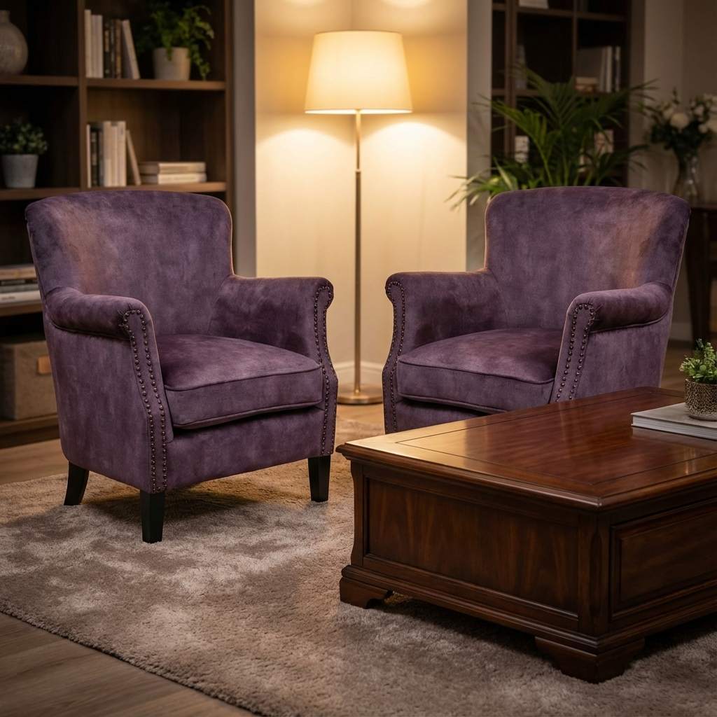 Cromarty Armchair in Vintage Charcoal Velvet VIN42