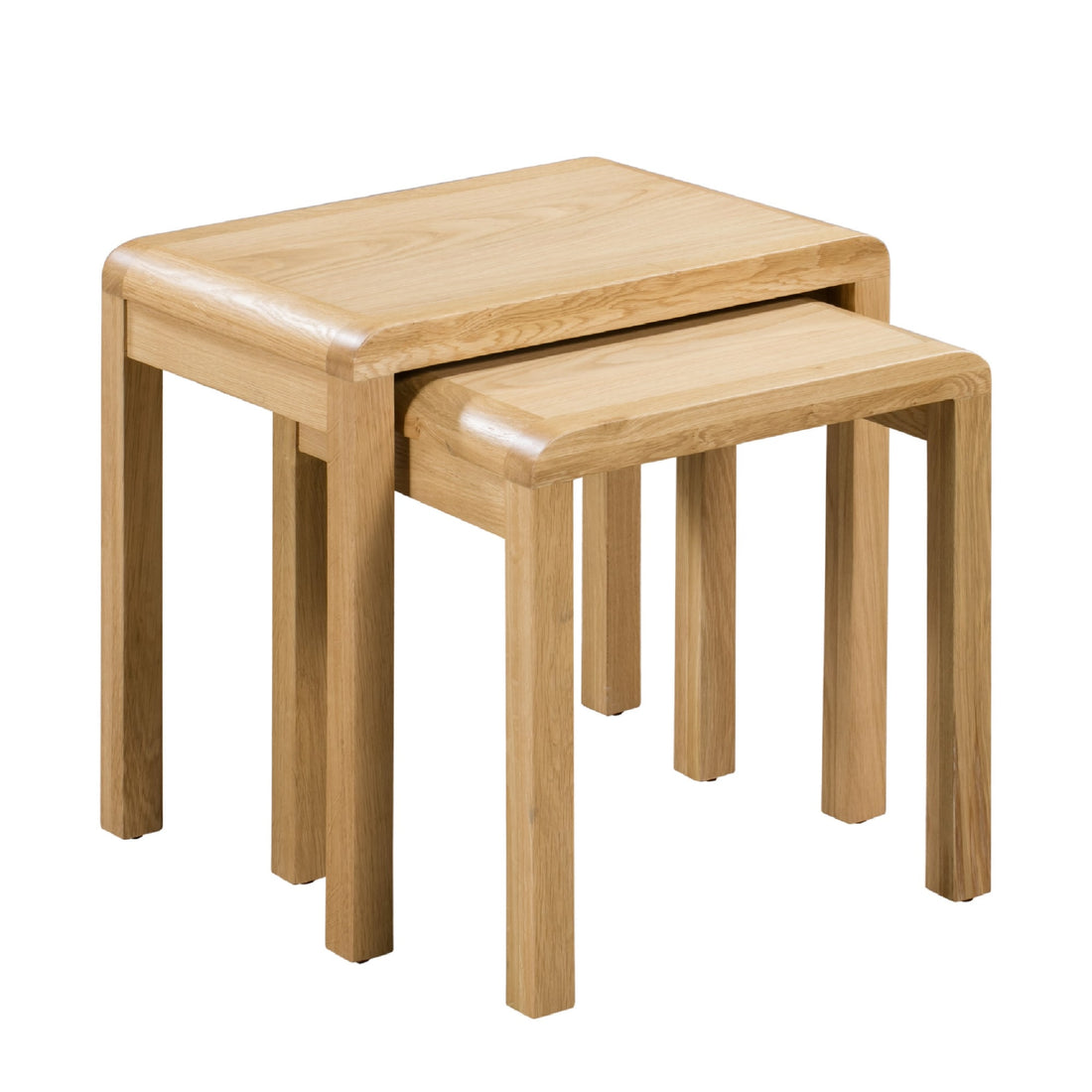 Curve Oak Nest of 2 Tables CUR304 - Havenheim Furniture