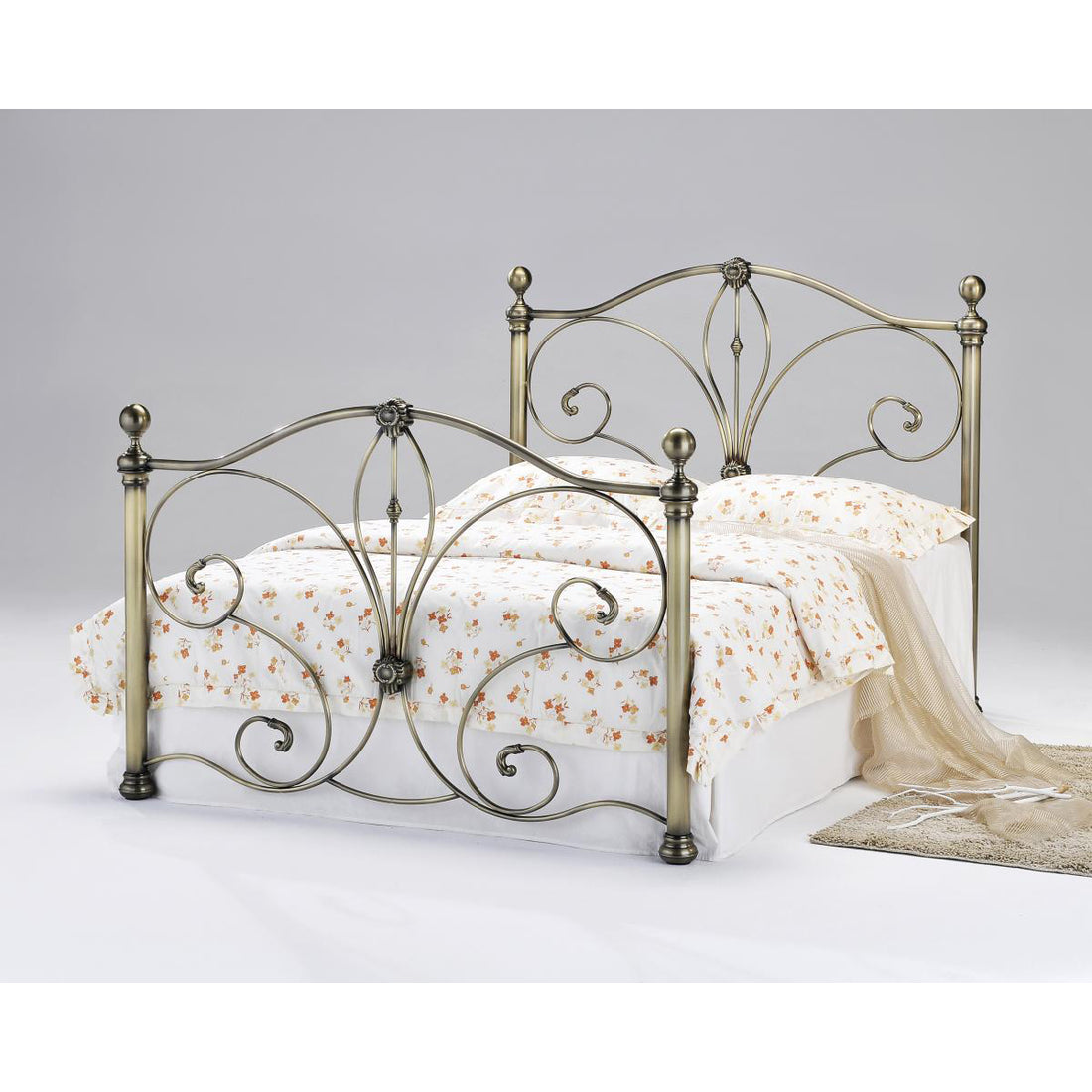 Diane Antique Brass King Size Bed - Havenheim Furniture