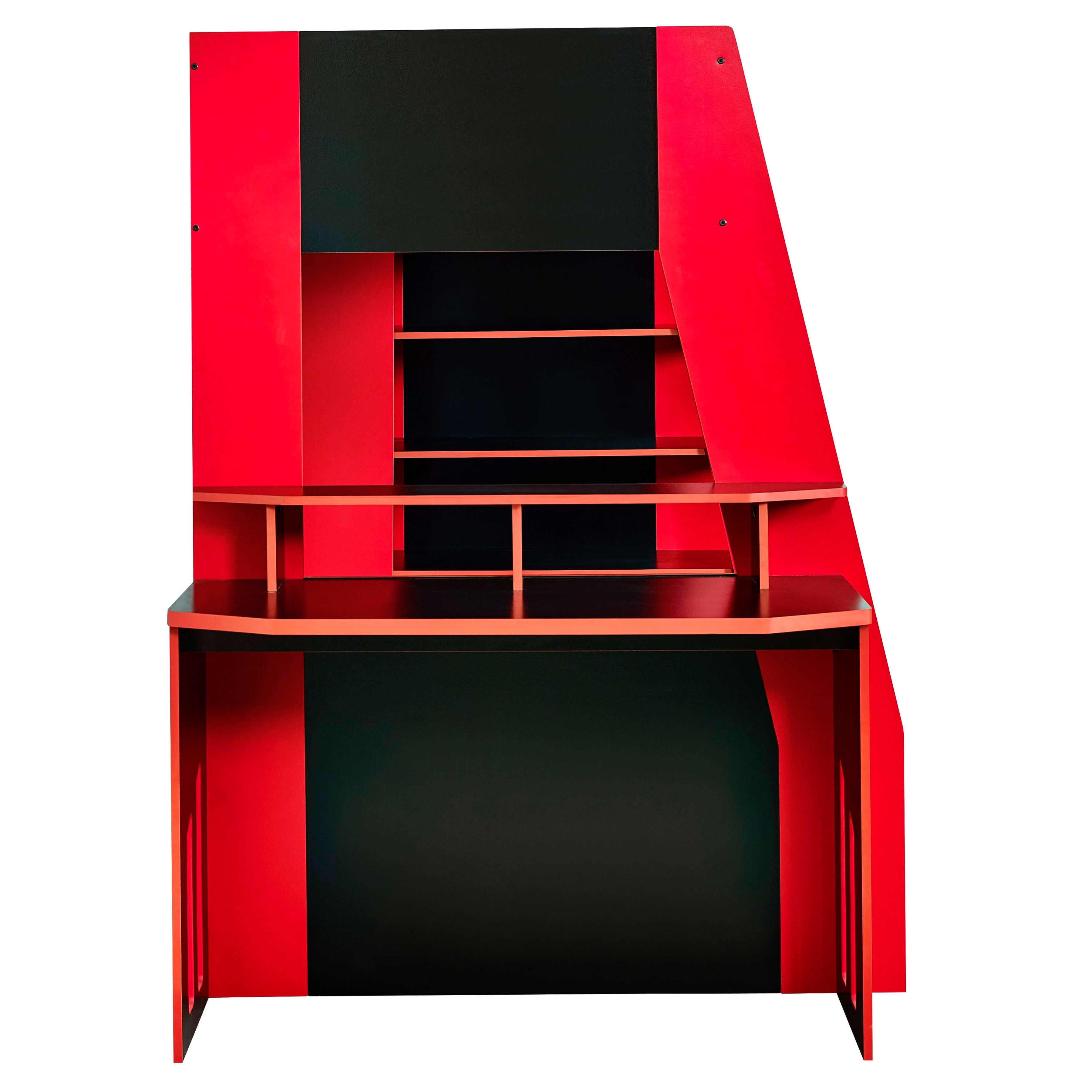 Eagle Gaming Highsleeper Loft Bed 90cm Single with Desk - Black and Red EAG001