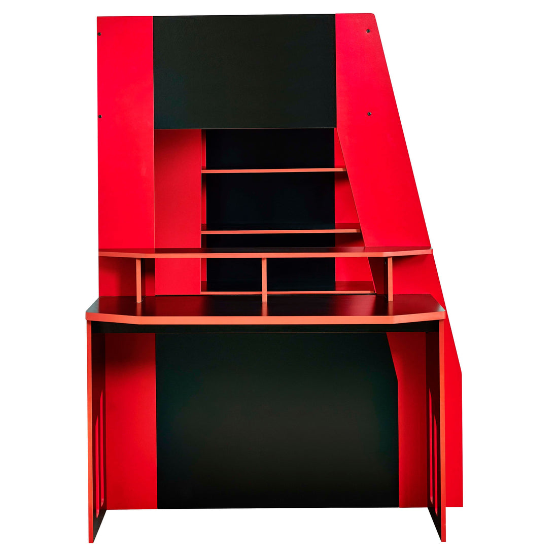 Eagle Gaming Highsleeper Loft Bed 90cm Single with Desk - Black and Red EAG001
