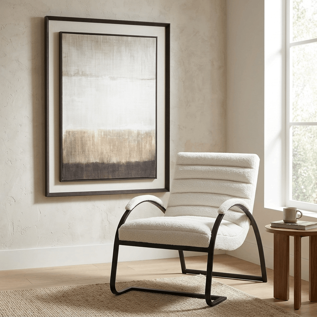 Extra Large Moderno Painting On Linen Mounted In Frame 23797 - Havenheim Furniture
