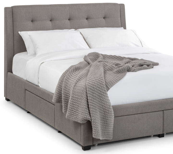 Fullerton 4 Drawer 150cm King Size Bed - Grey FUL002 - Havenheim Furniture