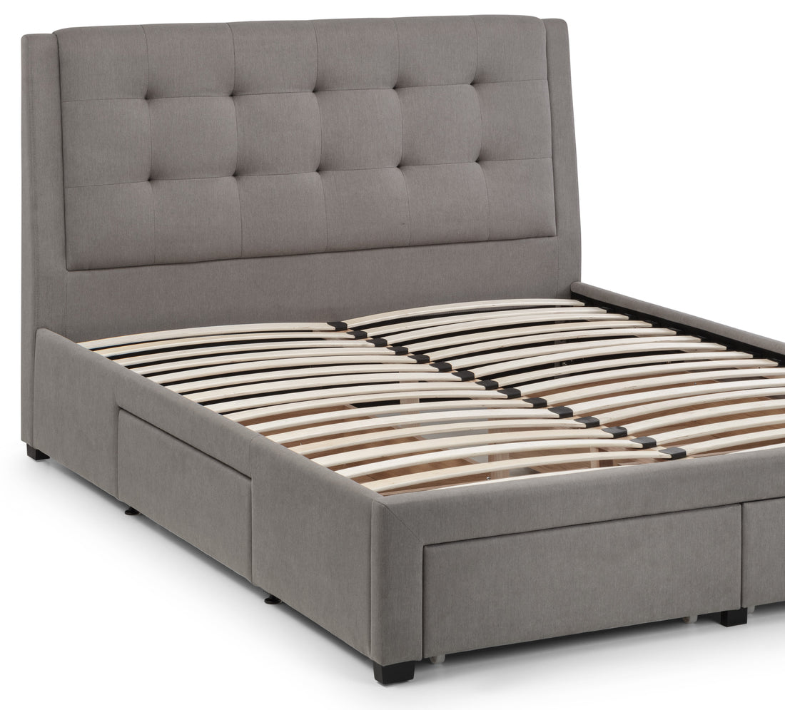 Fullerton 4 Drawer 150cm King Size Bed - Grey FUL002 - Havenheim Furniture
