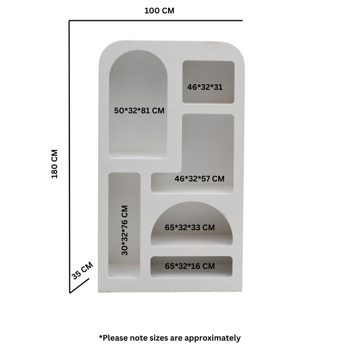 Geo Tall Geometric Bookcase GEO6 - Havenheim Furniture
