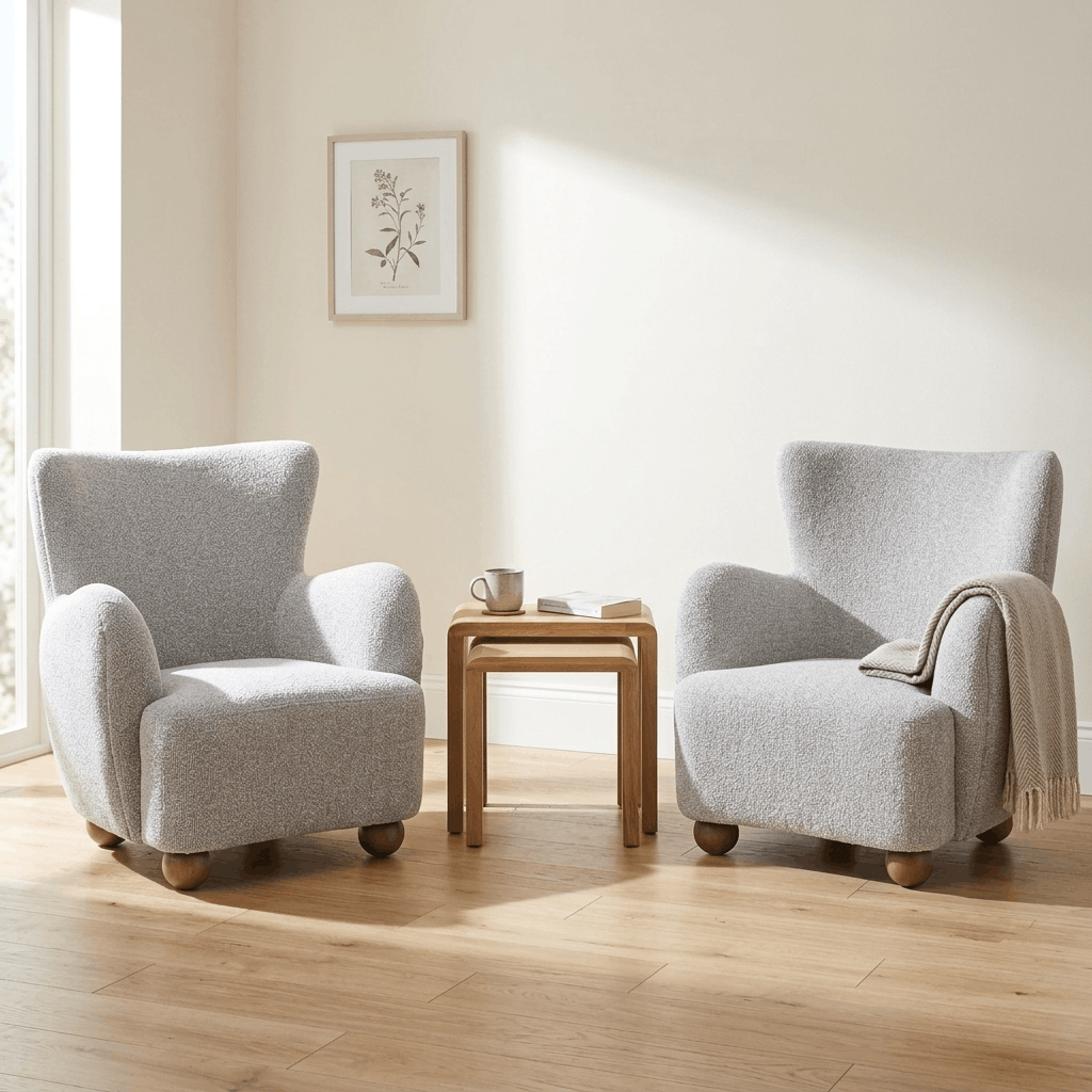 Greige Hui Large Arm Chair - Light Grey 23747 - Havenheim Furniture