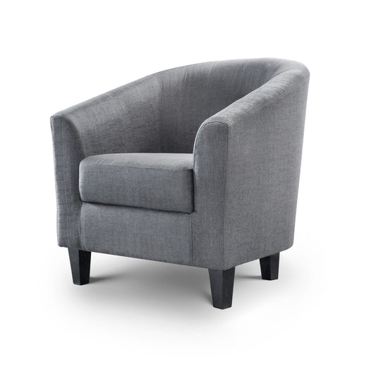 HUGO TUB CHAIR - SLATE GREY Hardwood Frame With Foam And Fabric Upholstery HUG002