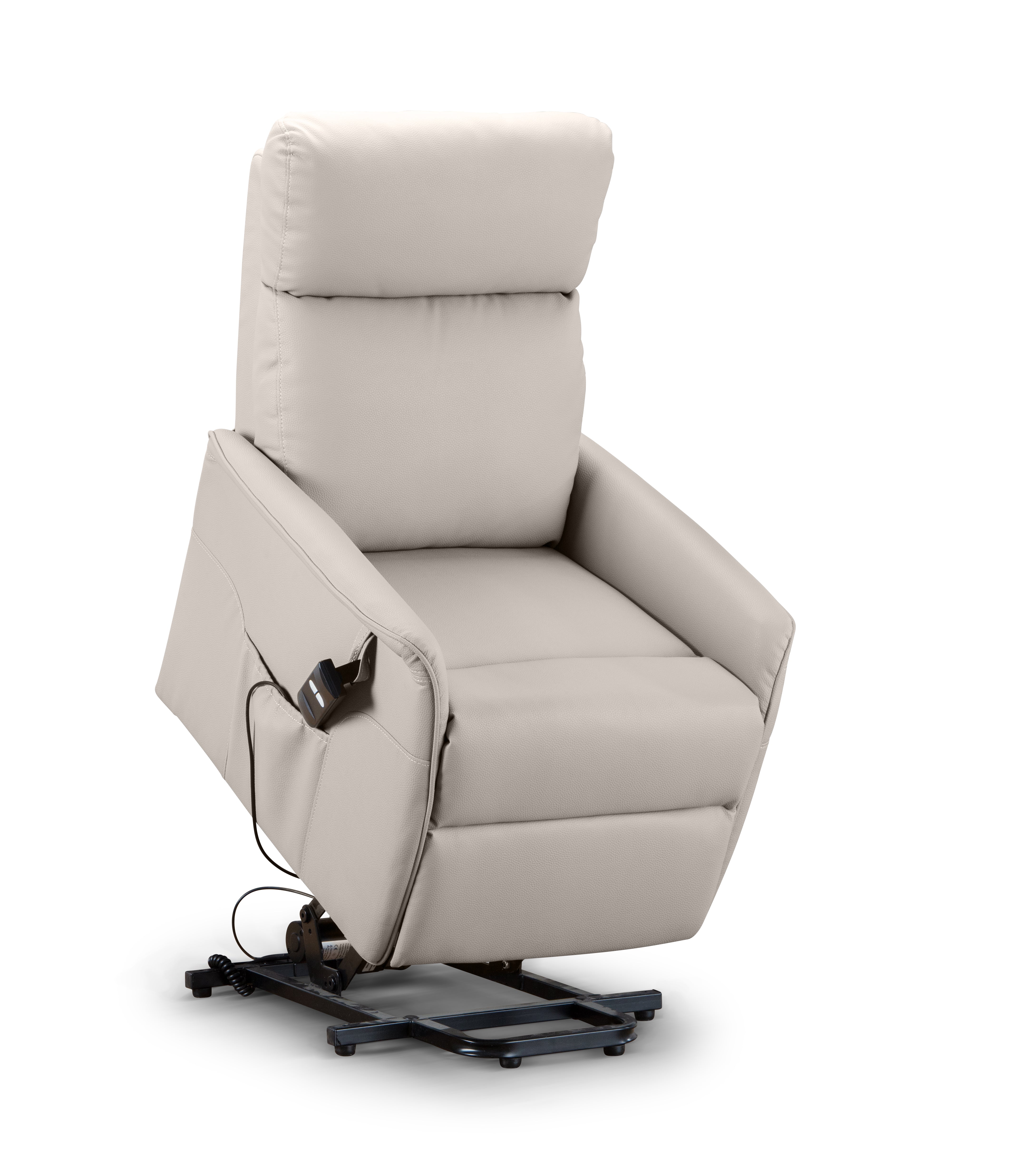 Helena Rise & Recline Chair Motorised -  Pebble Faux Leather HEL102 - Havenheim Furniture