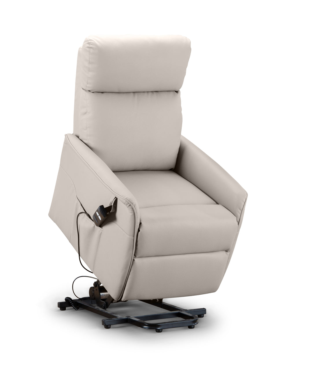 Helena Rise & Recline Chair Motorised -  Pebble Faux Leather HEL102 - Havenheim Furniture