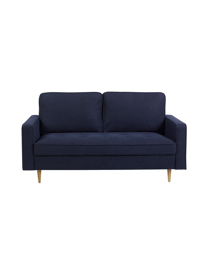 Henrietta Deep Blue Linen Upholstered 3 Seater Sofa