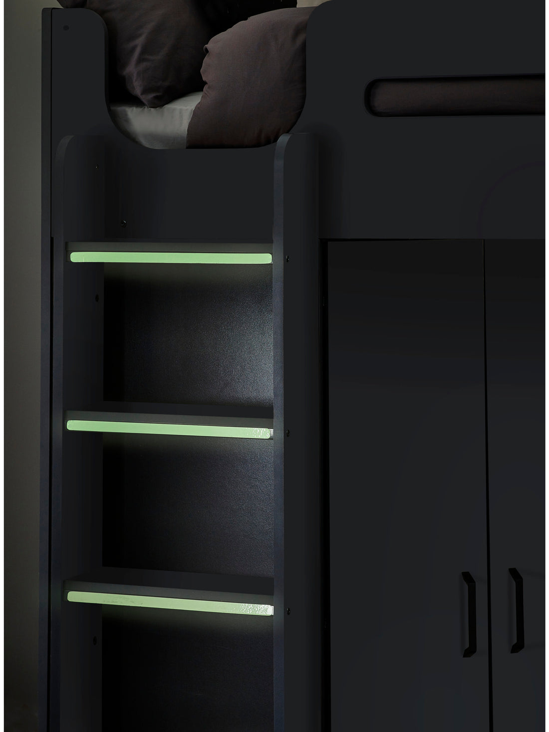 Hercules Highsleeper Bed with Desk Single 90cm - Anthracite HER012