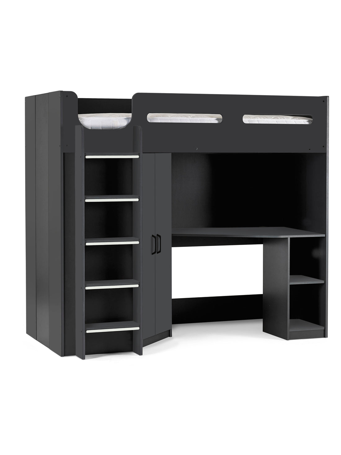 Hercules Highsleeper Bed with Desk Single 90cm - Anthracite HER012