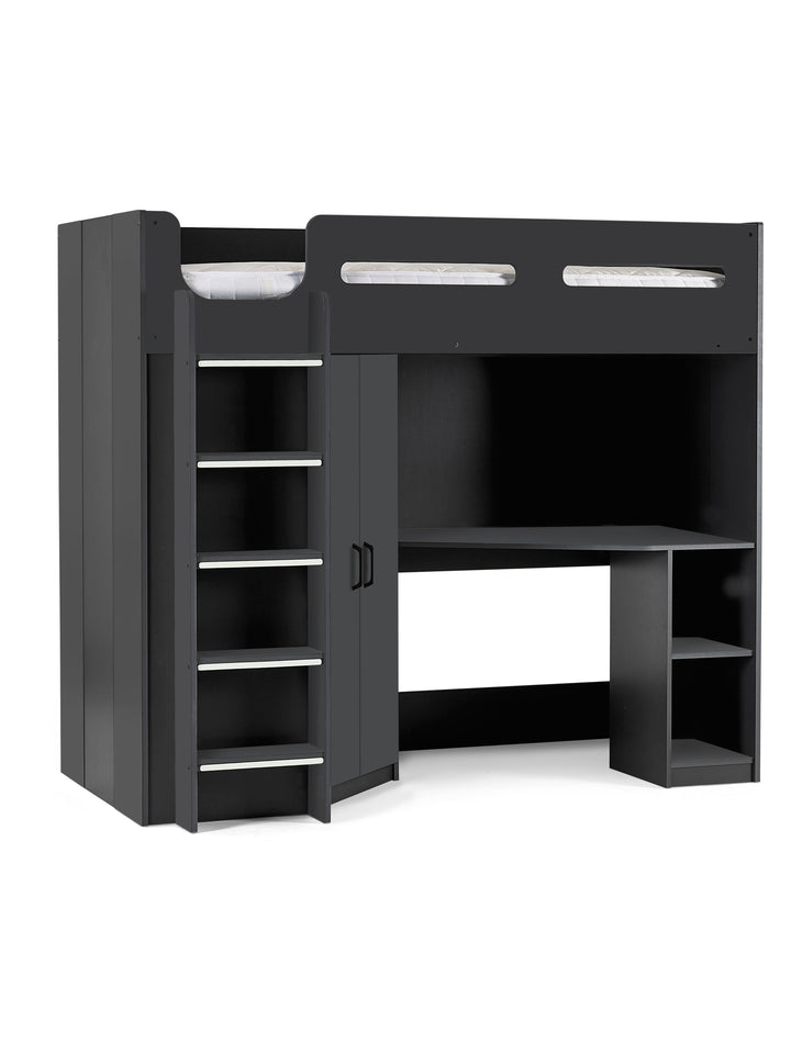 Hercules Highsleeper Bed with Desk Single 90cm - Anthracite HER012