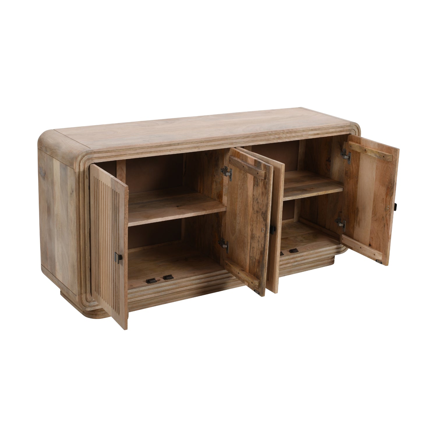 Hudson Carved Mango Wood 4 Doors Large Sideboard RG02 - Havenheim Furniture