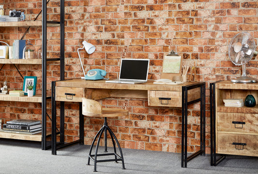 Cosmo Industrial Desk Mango Wood with Metal ID27