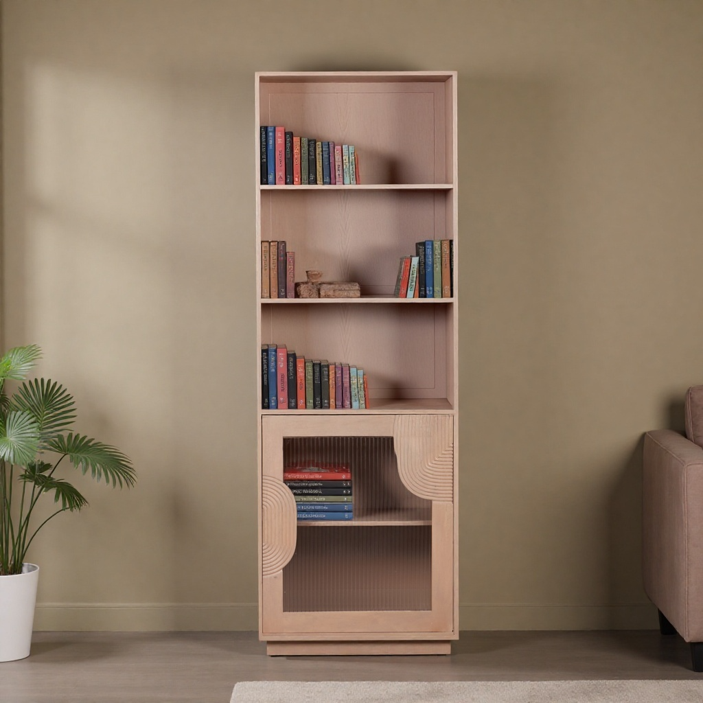 Indus Solid Wood Bookcase IND07 - Havenheim Furniture
