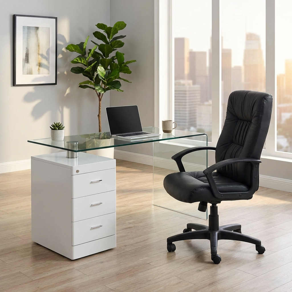 Iago High Back Office Chair Black IAGOOFCHBLA - Havenheim Furniture