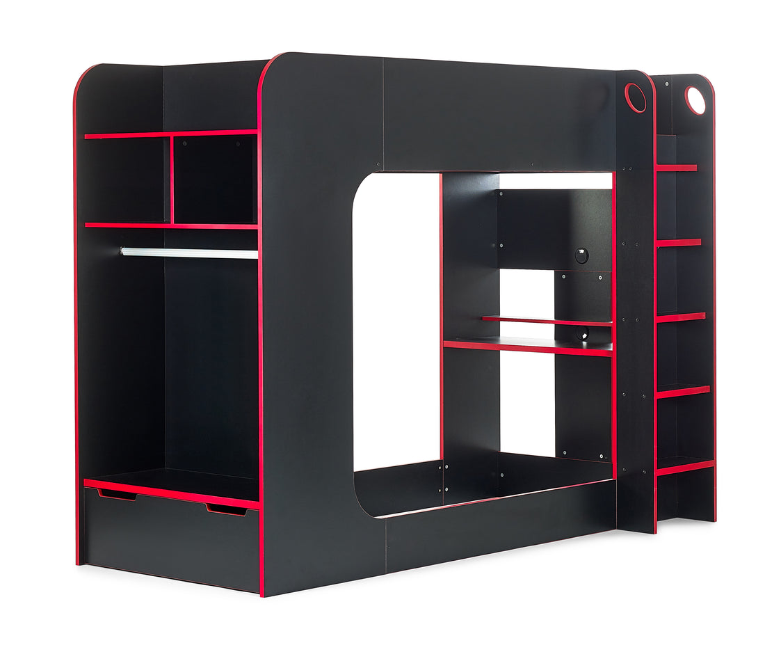 Impact Gaming Bunk Bed Black/Red IMP001 - Havenheim Furniture