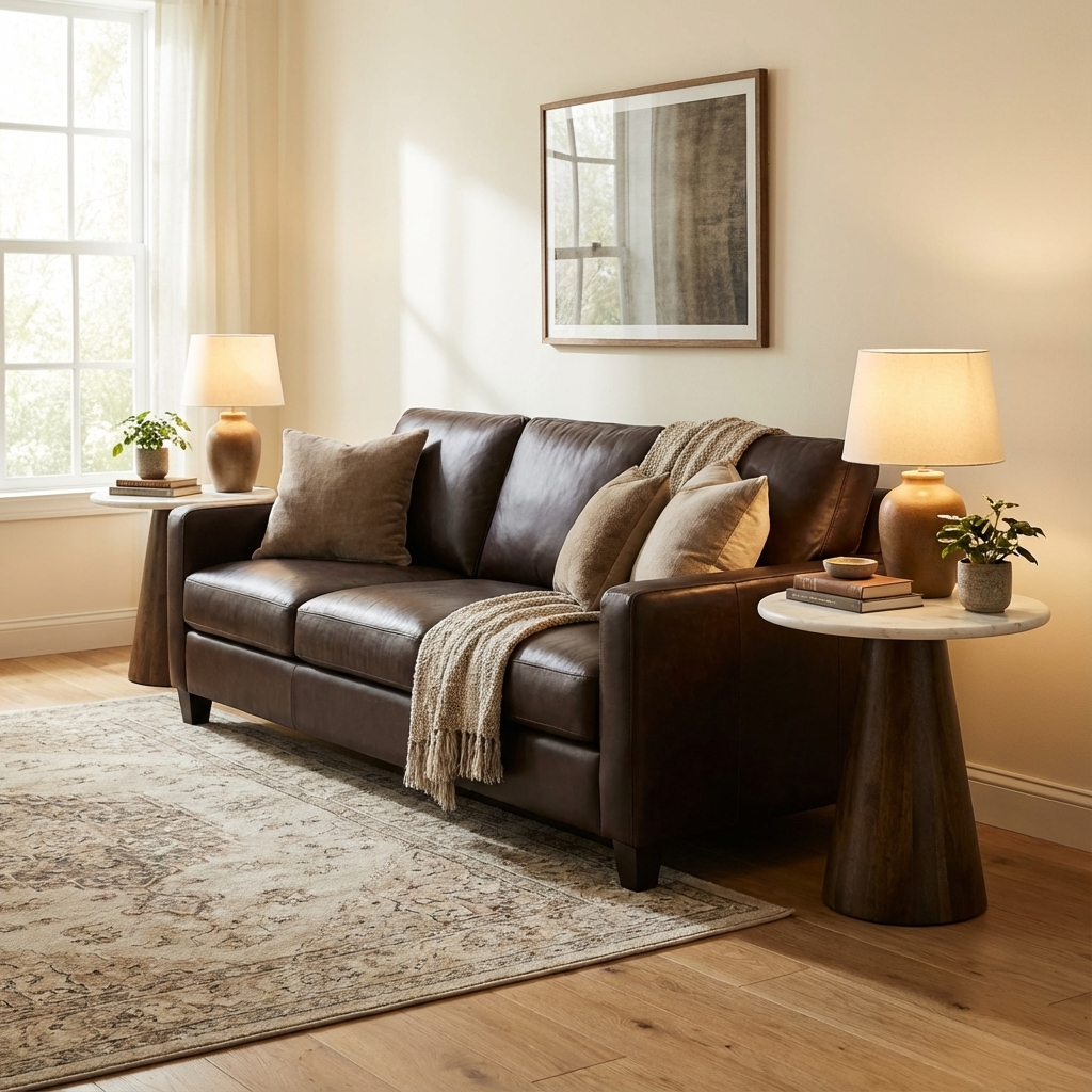 Jalore Mango Wood Small Cone Table with Marble Top 2862Z