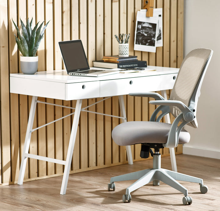 Juno Office Chair Grey Frame Grey Mesh JUN001 - Havenheim Furniture