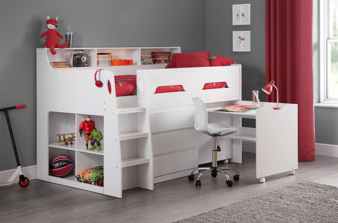 Jupiter Midsleeper White JUP101 - Havenheim Furniture