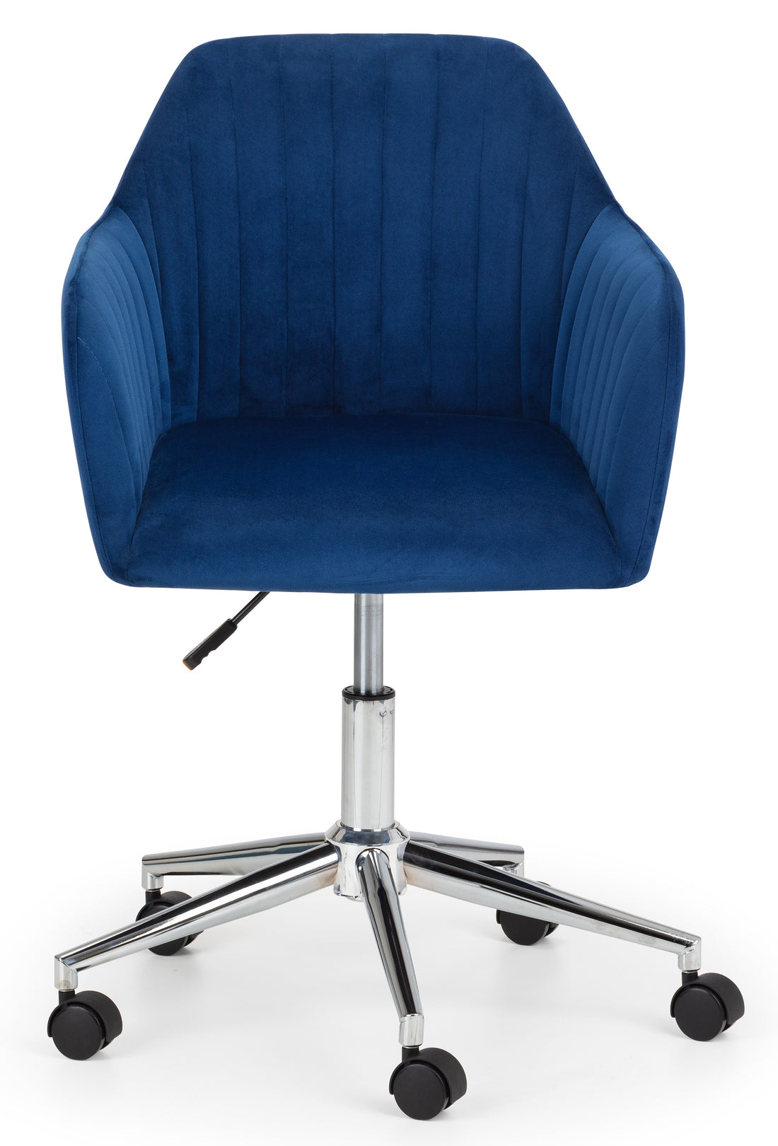 Kahlo Velvet Swivel Office Chair- Blue/Chrome KAH001 - Havenheim Furniture