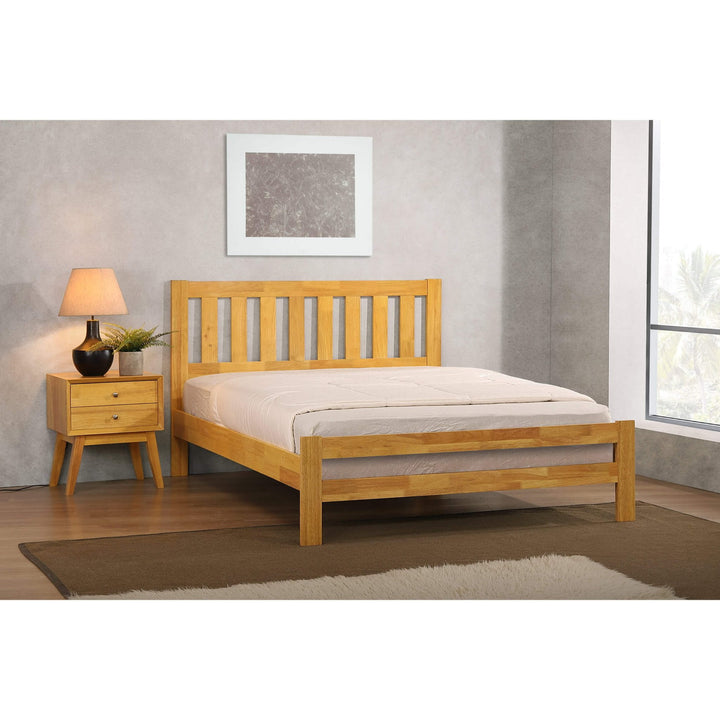 Kempton Single Bed 90 cm Solid Hardwood Natural Oak KEMPSINNAT - Havenheim Furniture