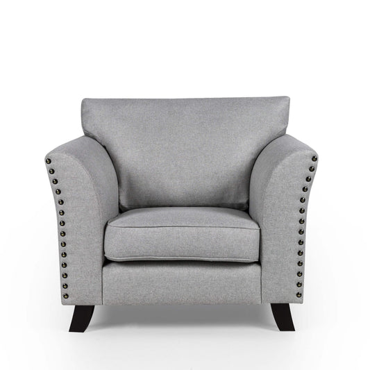 Linton Fabric Sofa 1 Seater Grey LINT1GRE