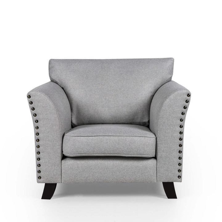 Linton Fabric Sofa 1 Seater Grey LINT1GRE - Havenheim Furniture
