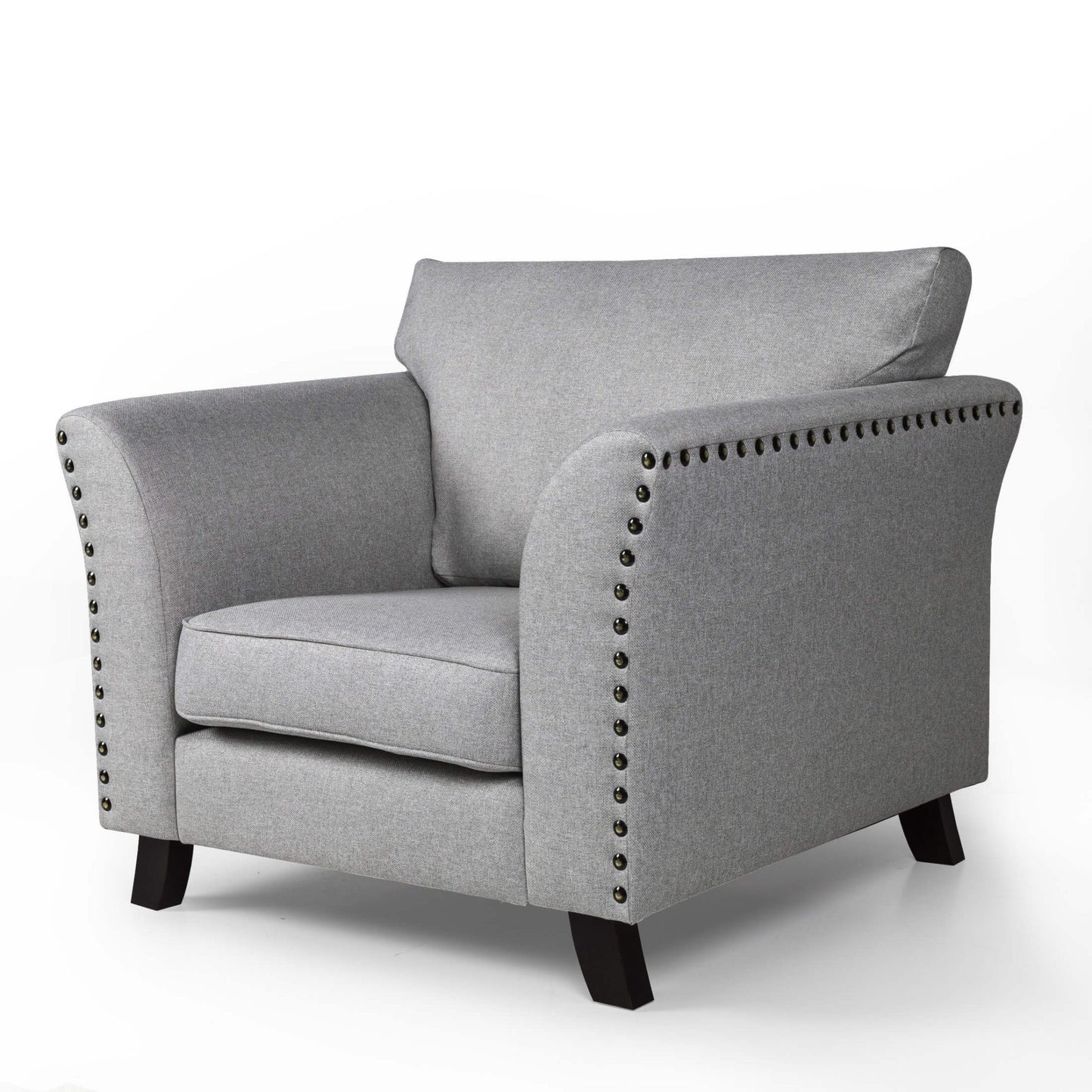 Linton Fabric Sofa 1 Seater Grey LINT1GRE