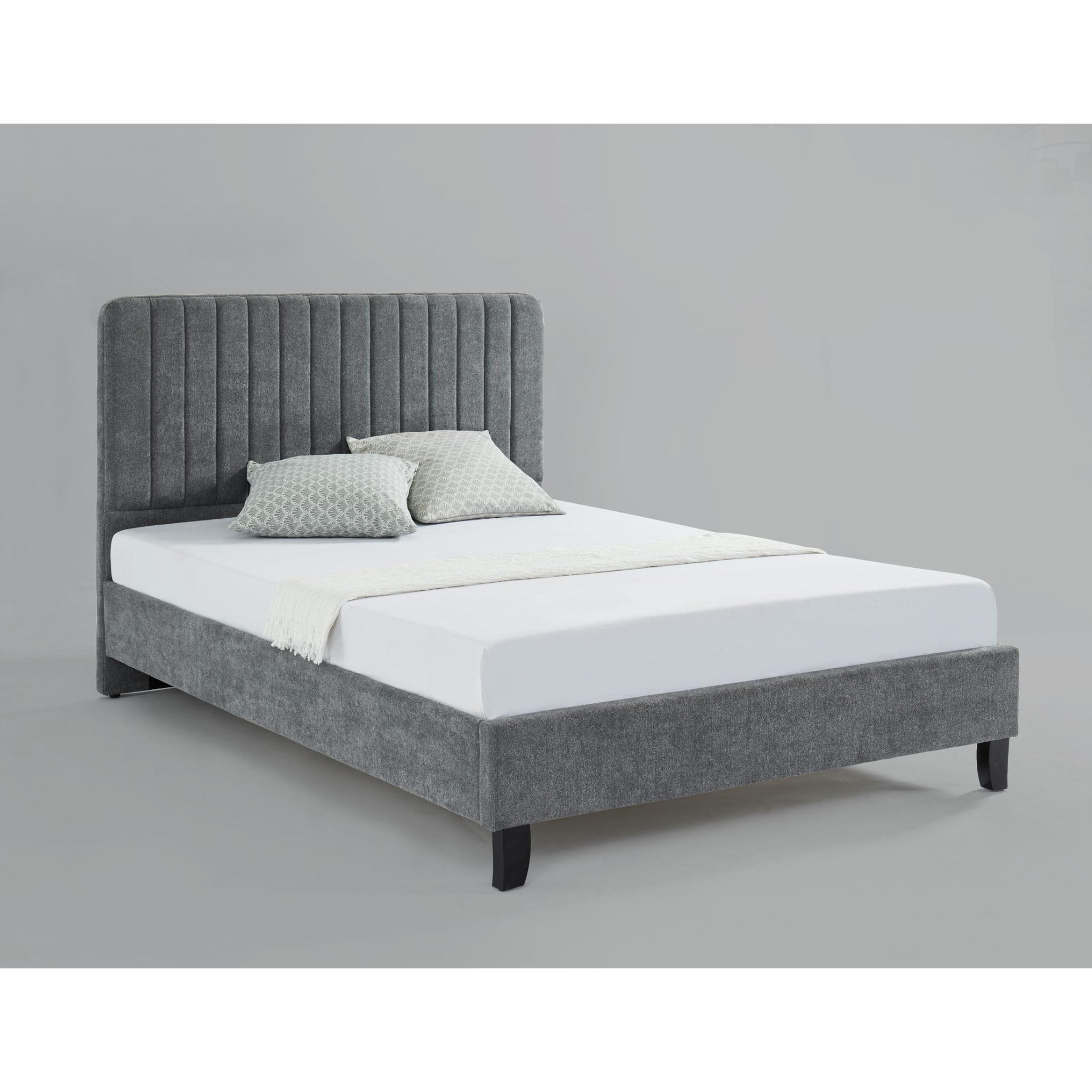 Livingstone Fabric 4Foot Bed Grey LIVI4FTGRE - Havenheim Furniture