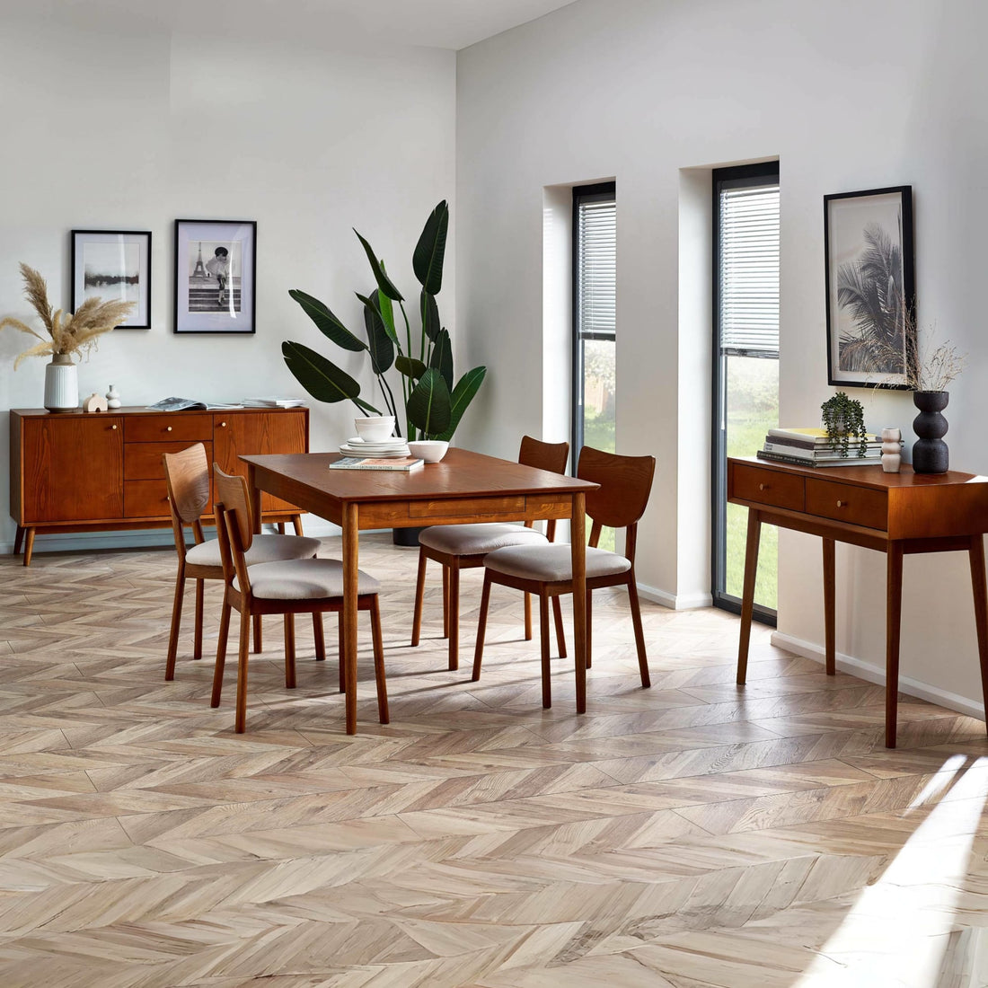 Lowry Extending Dining Table With 2 Drawers LOW001 - Havenheim Furniture