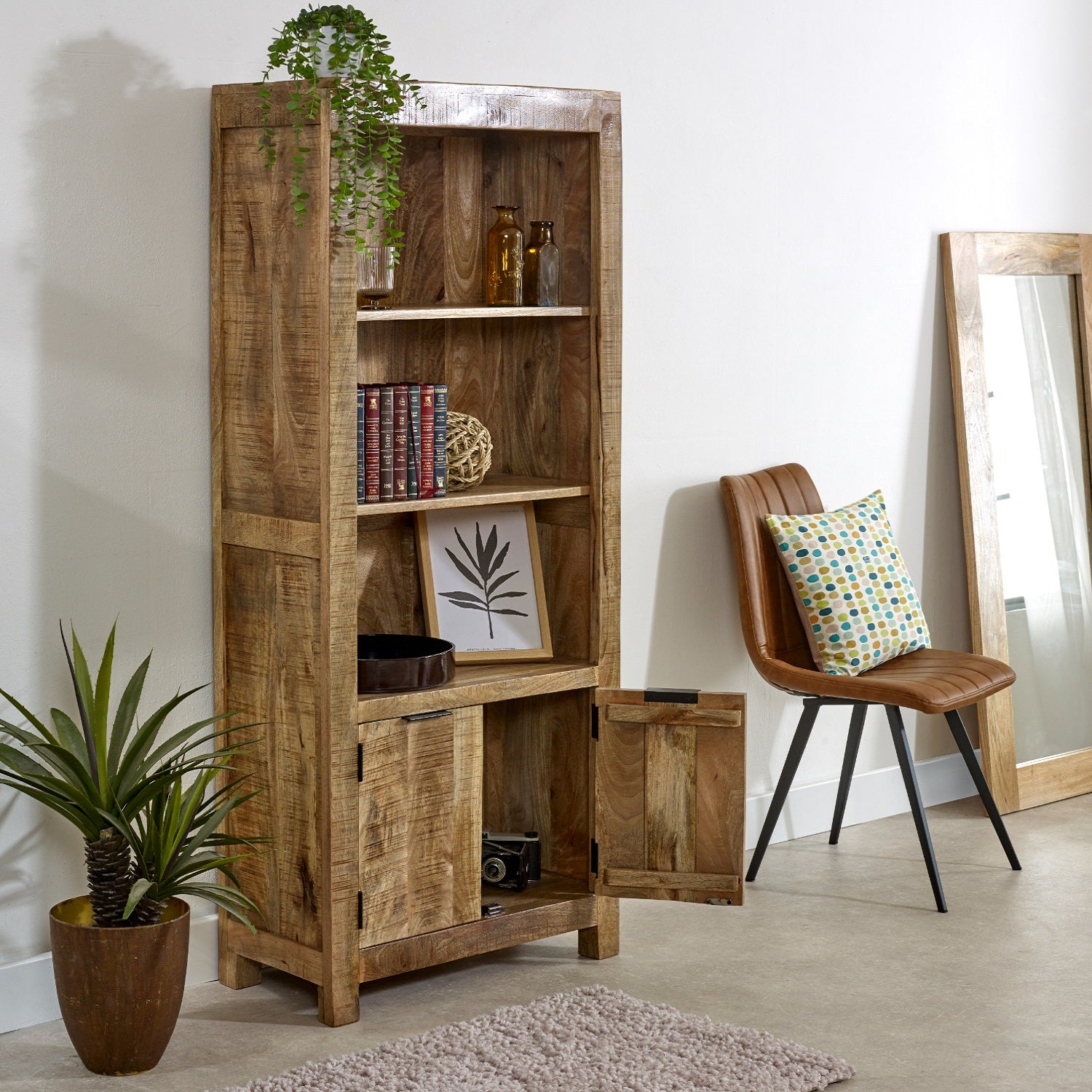 Surrey Solid Wood Bookcase With Doors MD15 - Havenheim Furniture