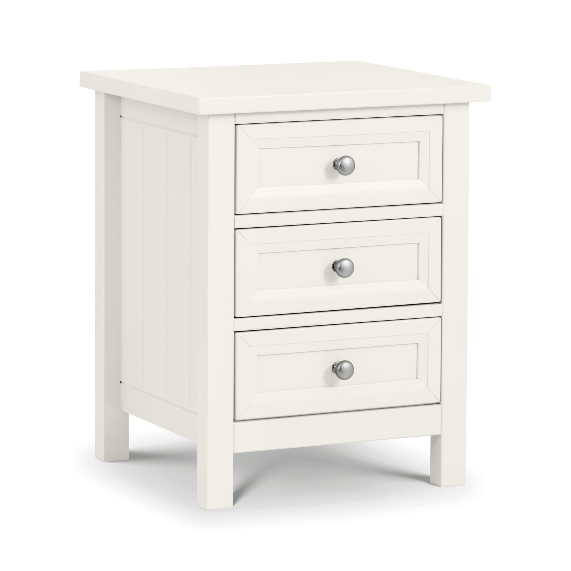 Maine 3 Drawer Bedside - Surf  White - MDF MAI101 - Havenheim Furniture