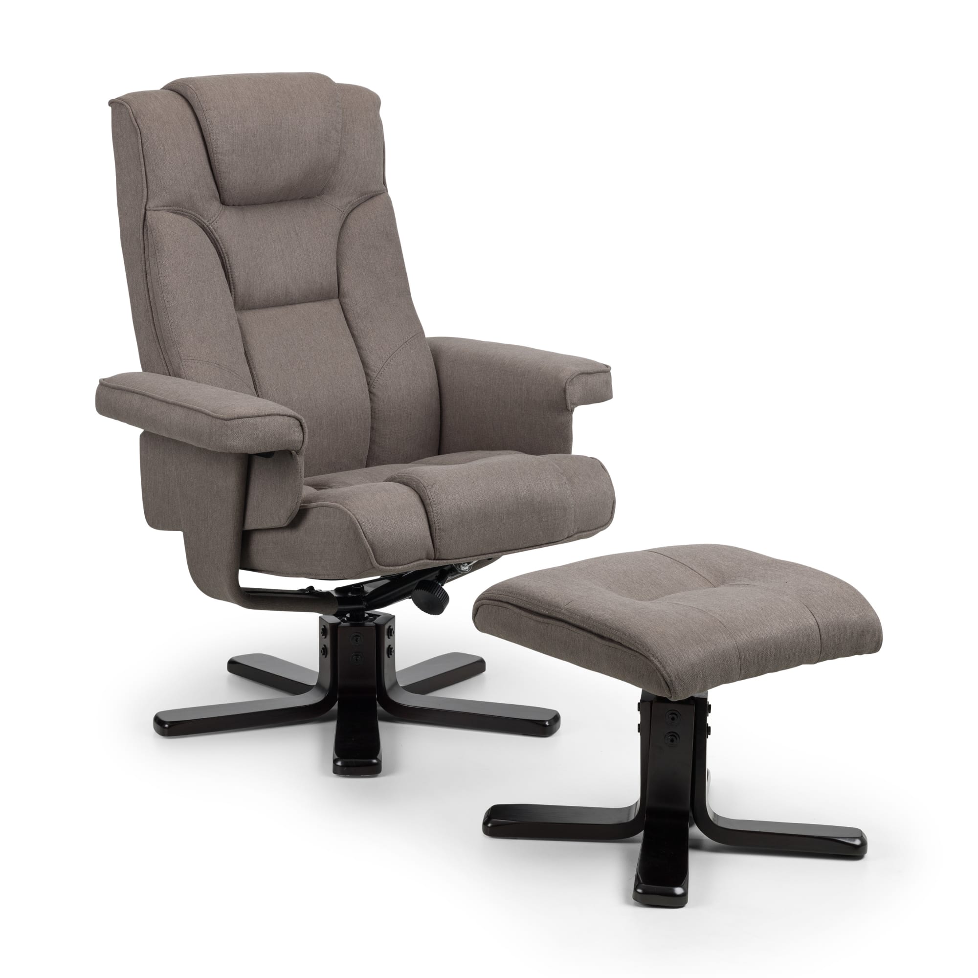 Malmo Swivel Recliner & Stool - Grey MAL007 - Havenheim Furniture