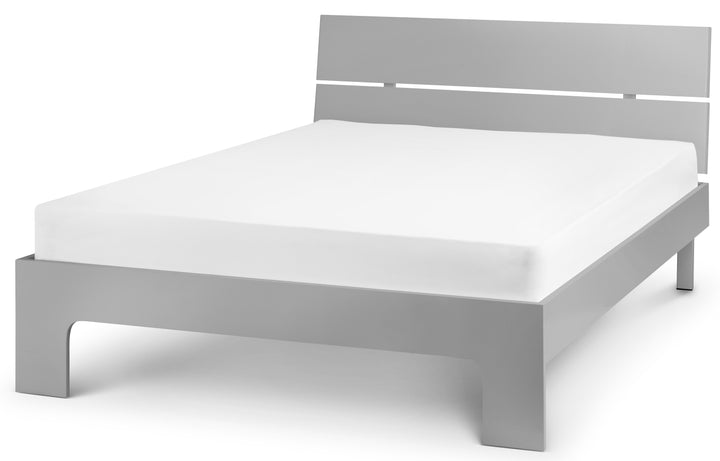 Manhattan High Gloss Bed 150cm King Grey MAN812 - Havenheim Furniture