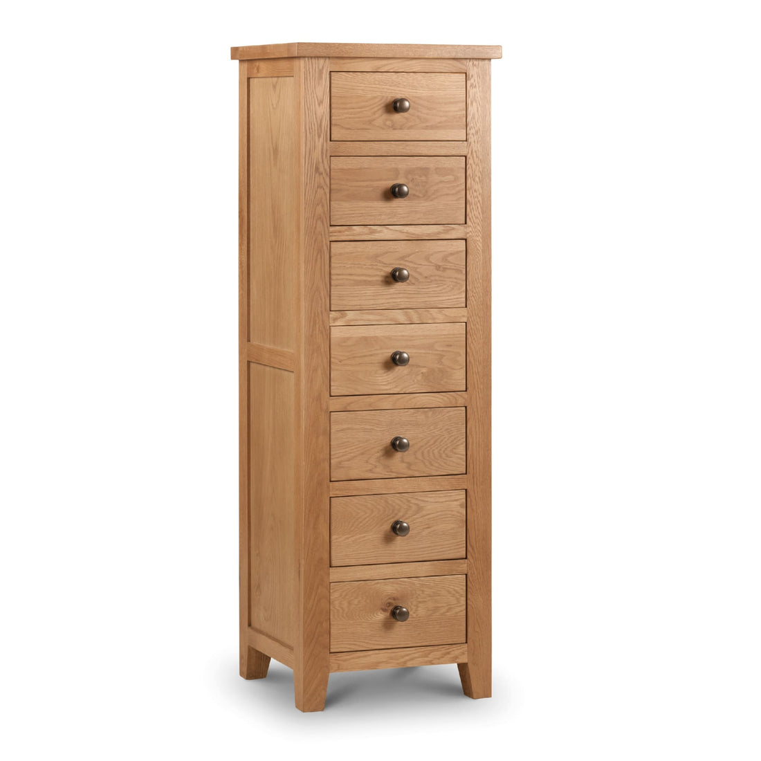 Marlborough 7 Drawer Chest Solid White Oak & Oak Veneers MAR205 - Havenheim Furniture