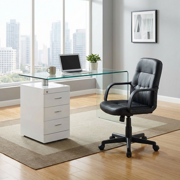Mia Office Chair Black MIAOFFBLA - Havenheim Furniture