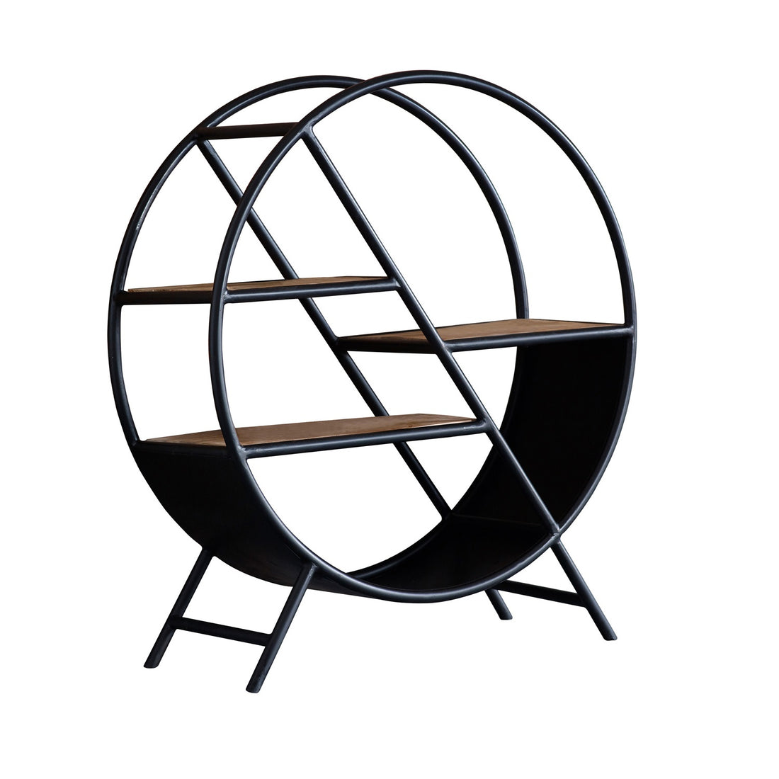 Cosmo Industrial Round Open Bookcase OF03 - Havenheim Furniture