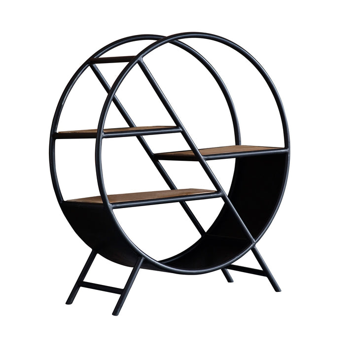 Cosmo Industrial Round Open Bookcase OF03 - Havenheim Furniture