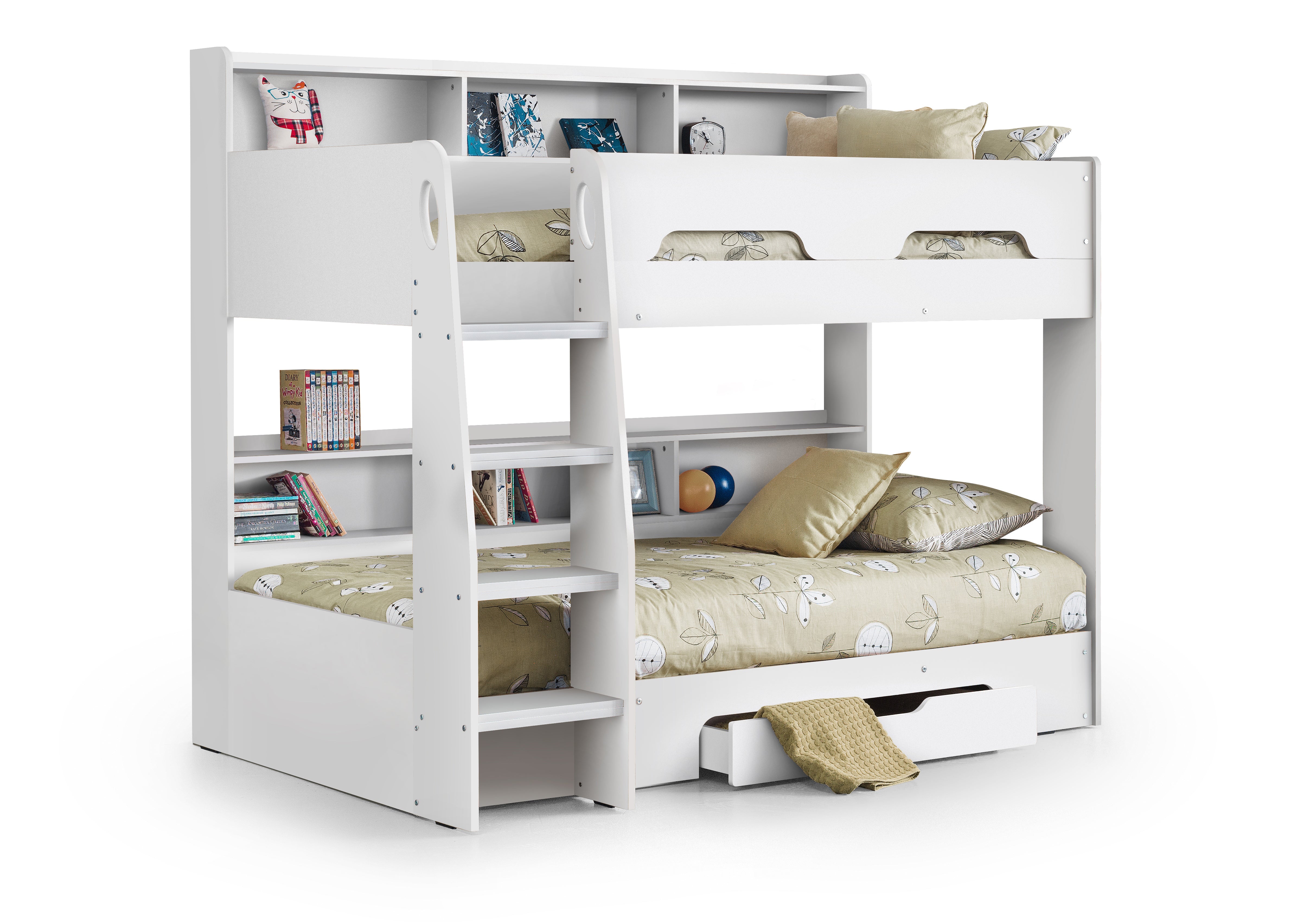 ORION PURE WHITE BUNKBED Chipboard ORI002 - Havenheim Furniture