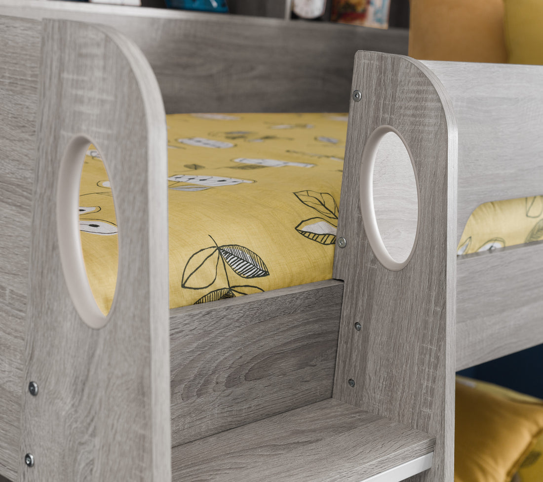 ORION GREY OAK BUNKBED Chipboard ORI004 - Havenheim Furniture